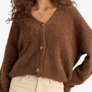 Urban Outfitters | Fuzzy Cardigan Brown | Size L